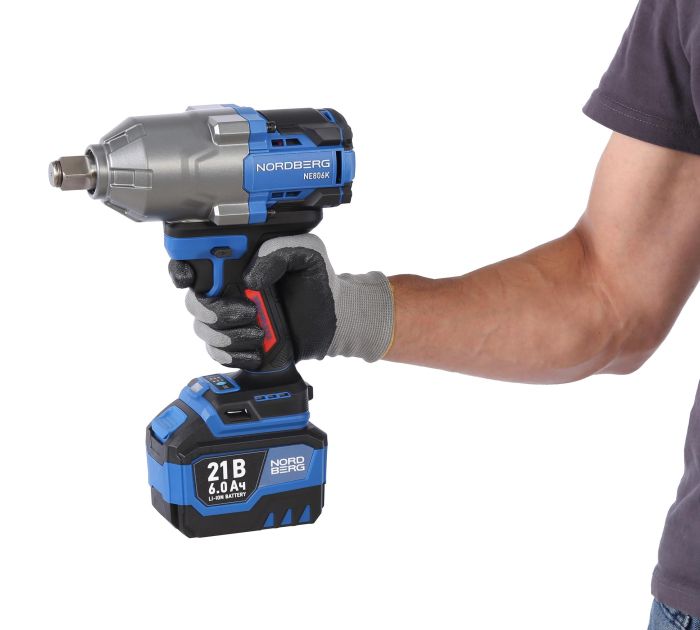 Гайковерт аккумуляторный ударный NORDBERG NE806K-3/4, 3/4", 1500 Нм, в кейсе