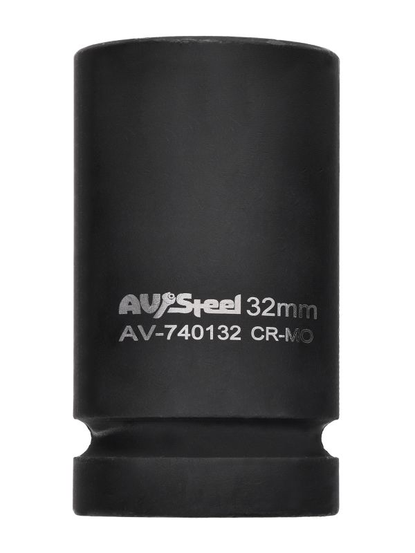 Головка ударная удлиненная AV Steel AV-740132, 6-гр., 1", 32мм