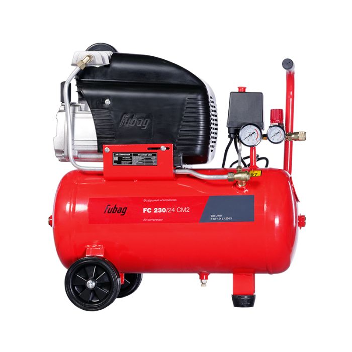 Поршневой компрессор Fubag FC 230/24 CM2, прямой масляный, 220В, 230л/мин, 24л