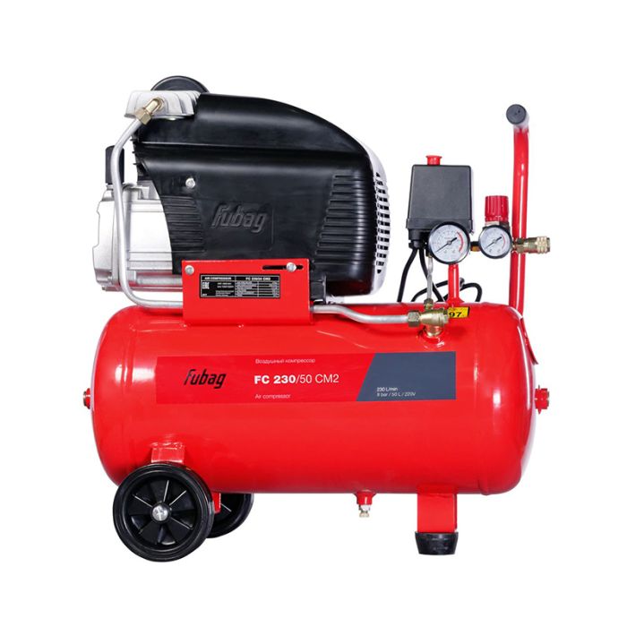 Поршневой компрессор Fubag FC 230/50 CM2, прямой масляный, 220В, 230л/мин, 50л