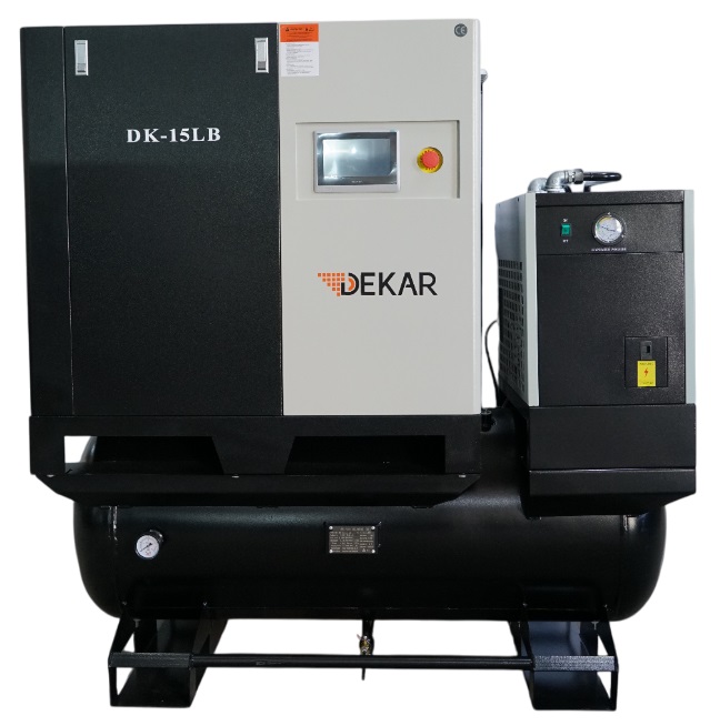 Винтовой компрессор Dekar DK-15LB 10bar, прямой привод, 10бар, 1500 л/мин, 350л