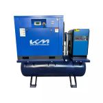 Винтовой компрессор KraftMachine КМ15-10рВ-500/О, ременной привод, 10 бар, IP23, 2200л/мин, 500л, с осушителем