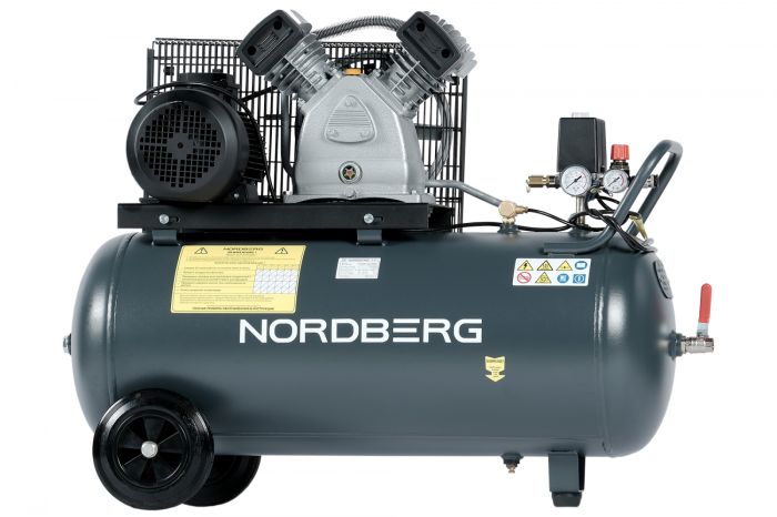 Поршневой компрессор NORDBERG NCP100/500, ременной привод, масляный, 500 л/мин, 380В
