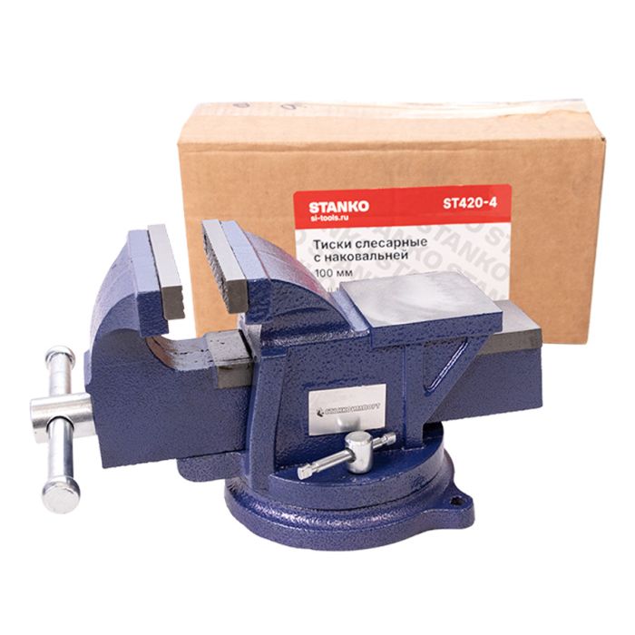 Тиски слесарные с наковальней СТАНКОИМПОРТ ST420-4, 100м