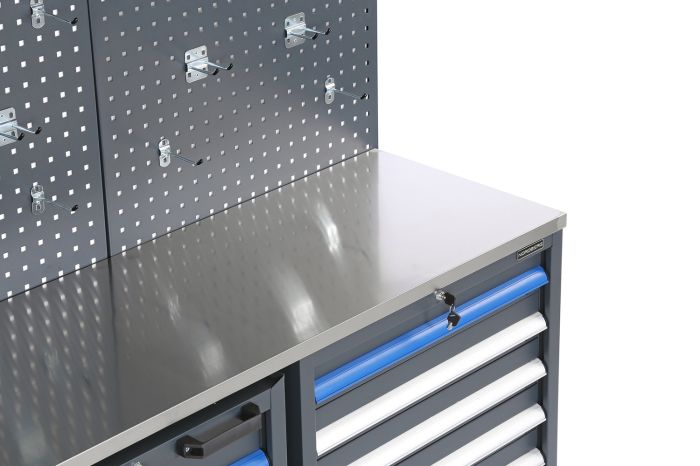 Верстак слесарный Nordberg TT116, в наборе мебели, с экраном, ящиками, тележкой