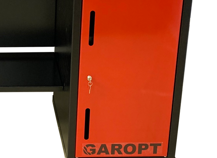 Верстак слесарный Garopt No boxes GT1400STD.red, однотумбовый, 2 полки
