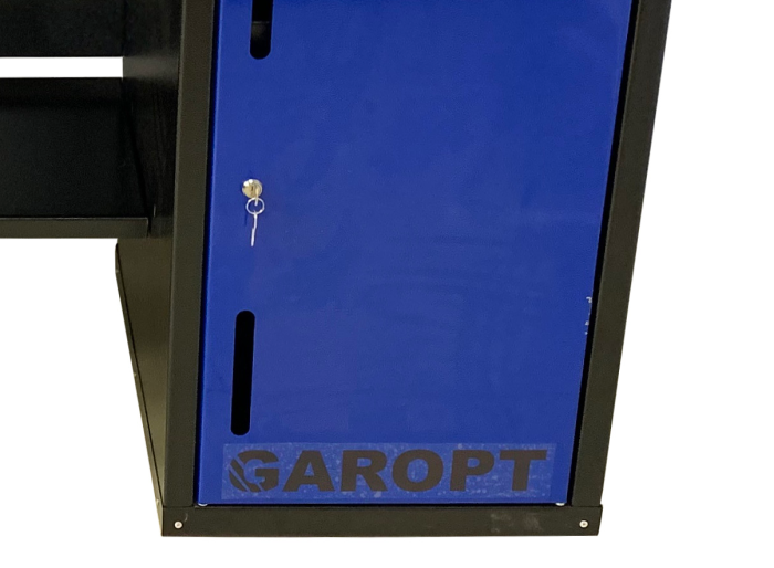 Верстак слесарный Garopt No boxes GT1400STD.blue, однотумбовый, 2 полки