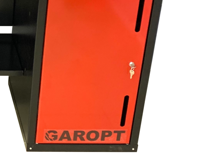 Верстак слесарный Garopt No boxes GT1800DD.red, 2 тумбы, 4 полки