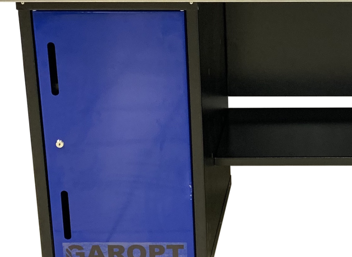 Верстак слесарный Garopt No boxes GT1800DD.blue, 2 тумбы, 4 полки