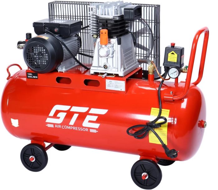 Поршневой компрессор GTE GTE-MR100A300B, ременной, 300л/мин, 100л, 220В