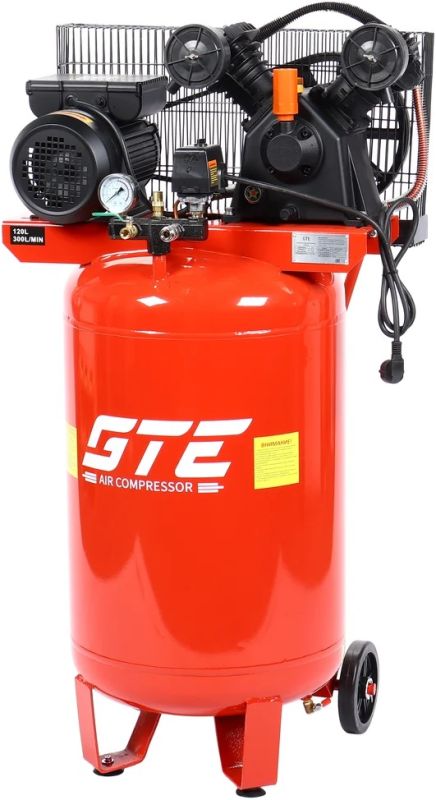 Поршневой компрессор GTE GTE-MR4B120300B, ременной, 300л/мин, 120л, 220В