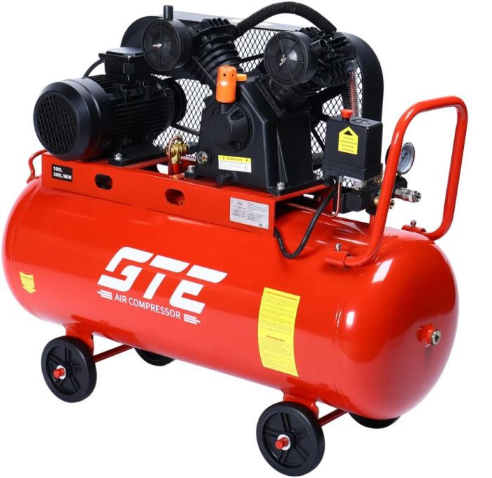 Поршневой компрессор GTE GTE-MR4100300A, ременной, 300л/мин, 100л, 380В