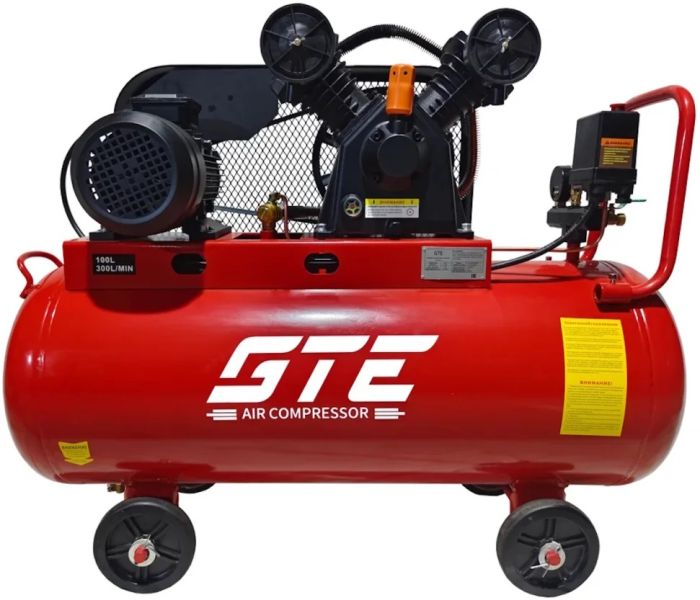 Поршневой компрессор GTE GTE-MR4100300A, ременной, 300л/мин, 100л, 380В