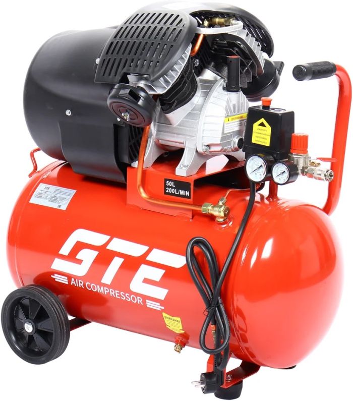 Поршневой компрессор GTE GTE-MC050X250B, прямой V-образ., 250л/мин. 50л, 220В