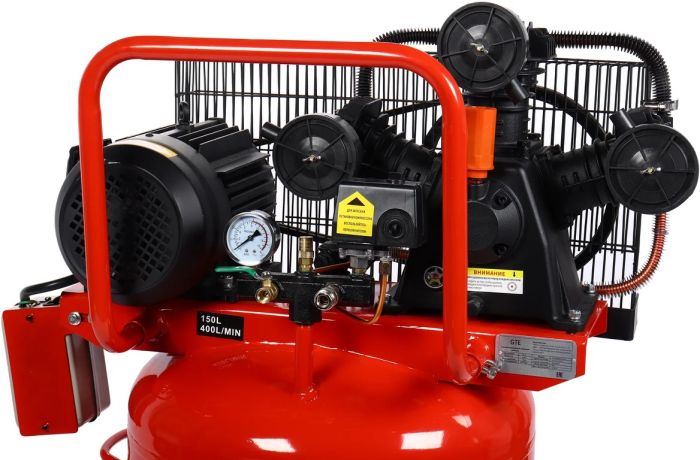 Поршневой компрессор GTE GTE-MR4B150400A, ременной, 400л/мин, 150л, 380В