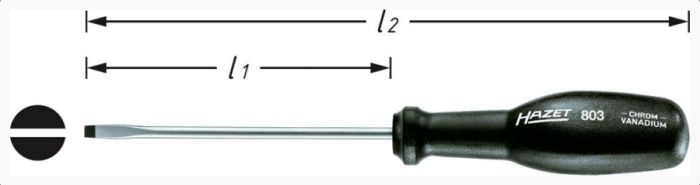 HAZET Отвёртка шлицевая 6.5x251