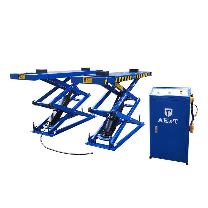 Подъемник автомобильный ножничный 3 тонны Ae&T F6105, электрогидравлический, 380В