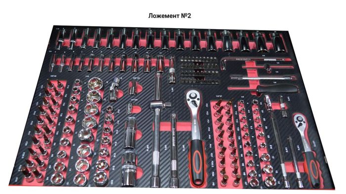 Тележка инструментальная Great Wolf GW-7ST2 Black, 7 ящиков, с набором инструментов 324пр.