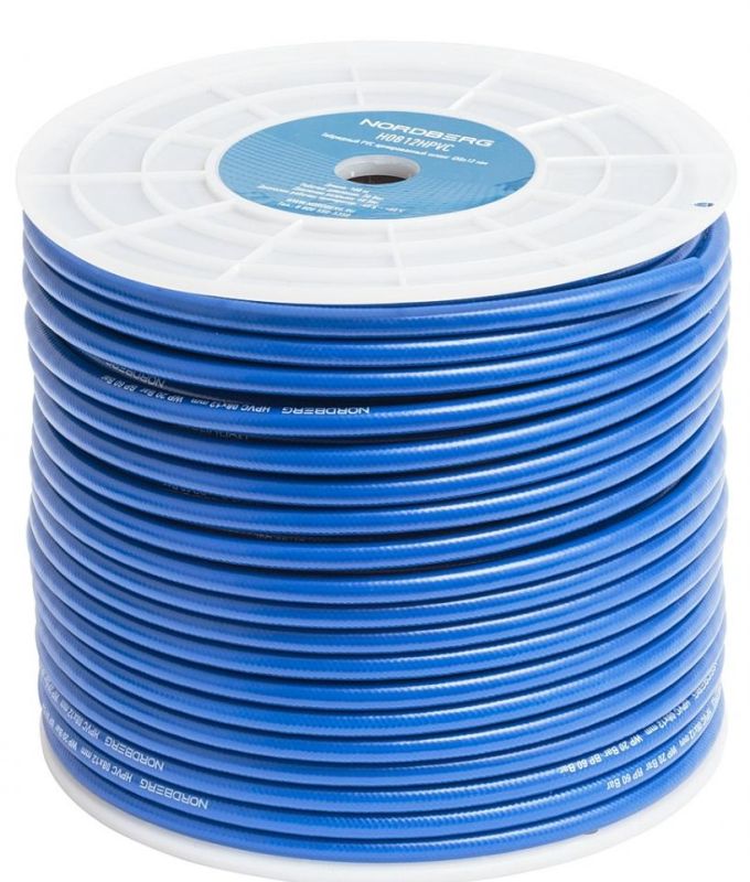 Шланг для раздачи сжатого воздуха NORDBERG H0812HPVC, 8х12мм, гибридный ПВХ, бухта 100м