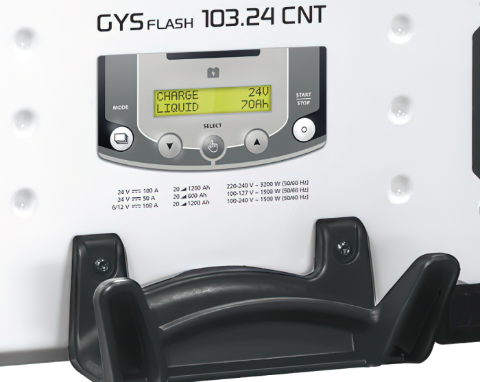Зарядное устройство вертикальное GYS Gysflash 103.24 CNT FV, 100А, инверторное