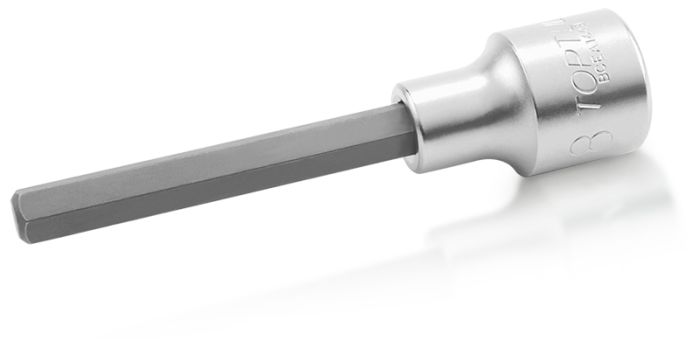 Головка торцевая с шестигранной вставкой HEX 1/2" 6 мм L=100 мм TOPTUL BCEA1606