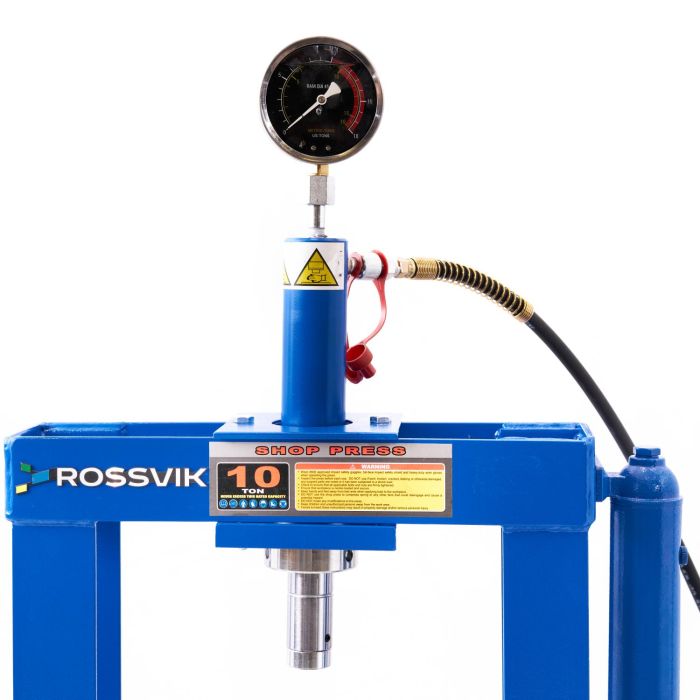 Пресс гидравлический ручной 10 тонн Rossvik HJ0802, настольный, гаражный