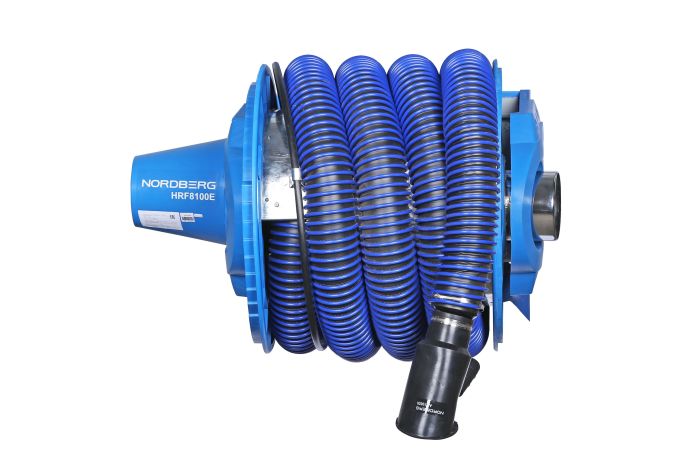 Катушка для сбора выхлопных газов Nordberg HRF8100E-KIT с автоматическим приводом со шлангом L=8 м, D=100 мм и насадкой