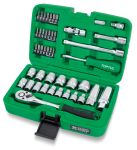 Набор головок и аксессуаров 3/8" 6-гранных 6-22 мм, 45 предметов TOPTUL GCAI4501