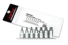 Набор торцевых головок 1/2" Spline 1/2" M5-M16 L=55 мм на планке 7 предметов TOPTUL