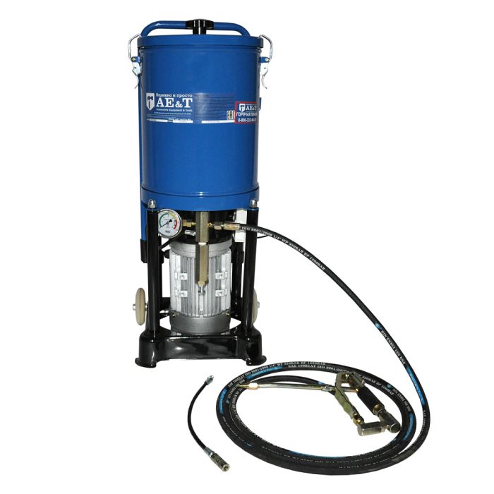 Нагнетатель смазки (солидолонагнетатель) AE&T EG15-220, электрический, 15 литров, 220В