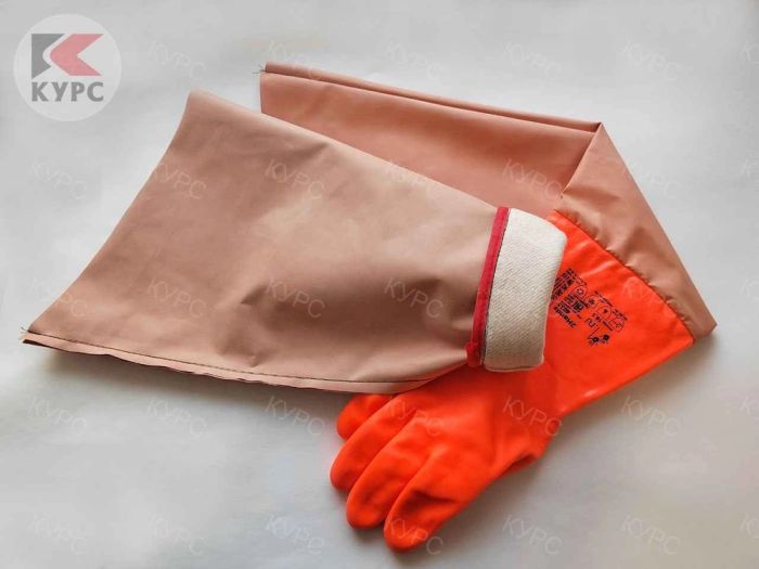 Перчатки для пескоструйной камеры КСО, 800 мм, с хлопковой подкладкой