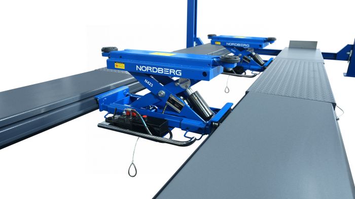 Подъемник четырехстоечный 5 тонн Nordberg 4450_MB(M2), электрогидравлический, для сход-развала, с траверсой, 380В