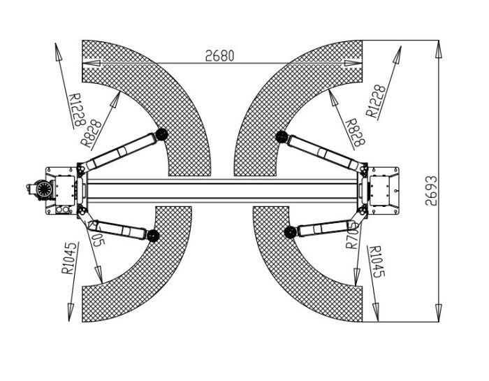 Подъемник двухстоечный автомобильный 4 тонны ROSSVIK T4_380V, электрогидравлический, 380В