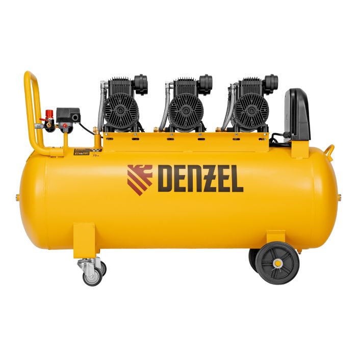 Поршневой компрессор Denzel DLP-4500/150, прямой привод, безмасляный, 750 л/мин, 220В, 150л