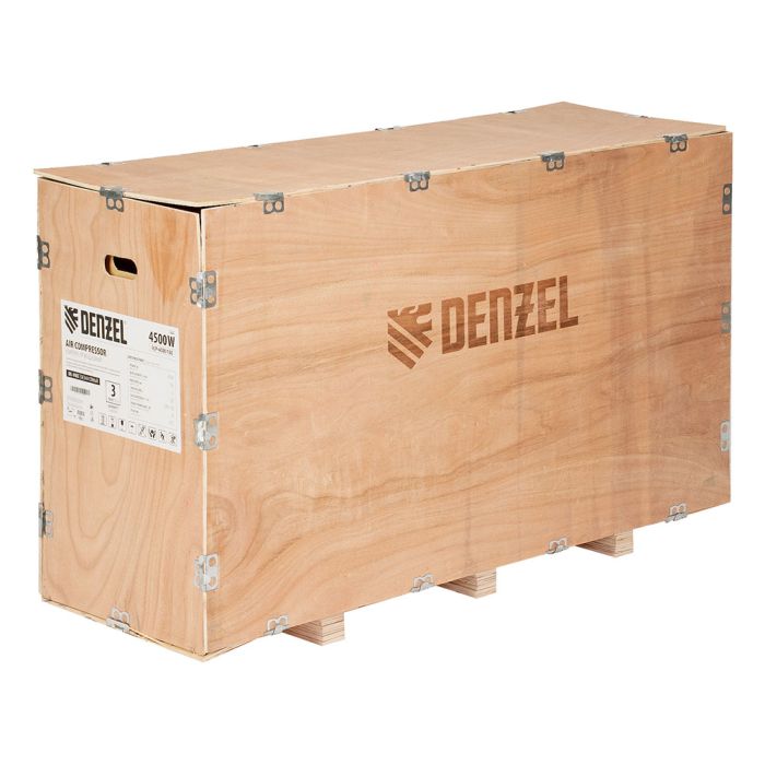 Поршневой компрессор Denzel DLP-4500/150, прямой привод, безмасляный, 750 л/мин, 220В, 150л