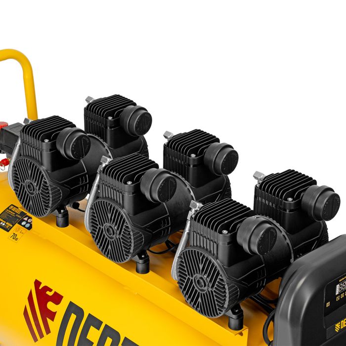 Поршневой компрессор Denzel DLP-4500/150, прямой привод, безмасляный, 750 л/мин, 220В, 150л