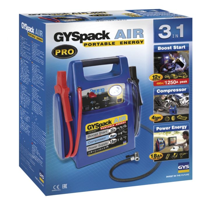 Пусковое устройство GYS Gyspack AIR 400, автономное, 12В, 480А, с компрессором