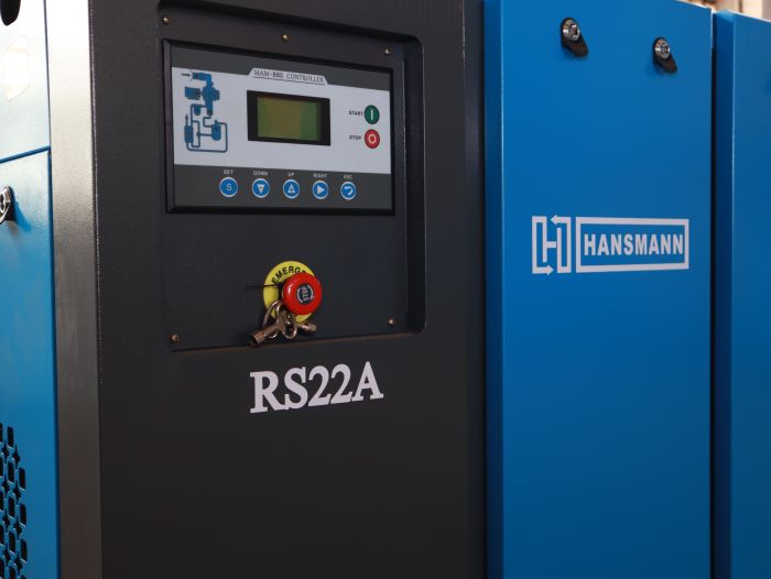 Винтовой компрессор Hansmann RS22A-15, прямой привод, 15 бар, IP23, 2300л/мин