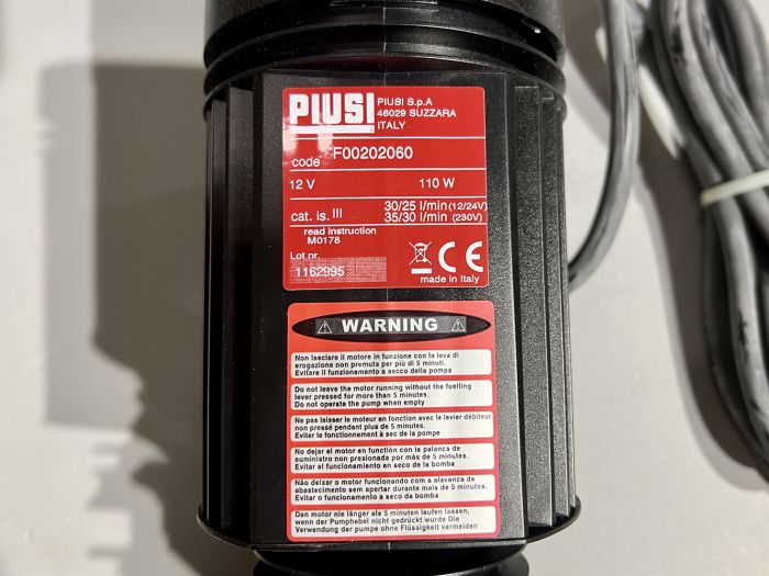Комплект заправочный Piusi PICO 12V M+K24 для дизельного топлива, 30 л/мин, 12В