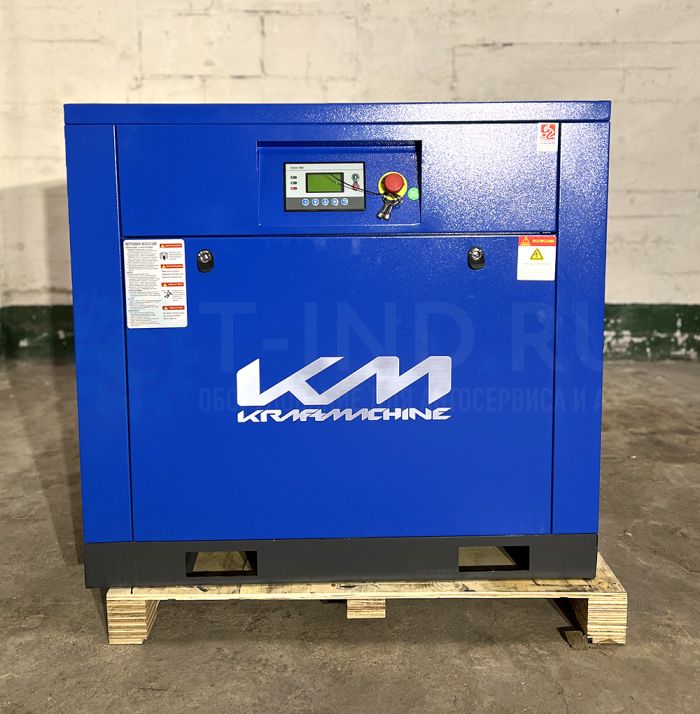 Винтовой компрессор KraftMachine KM7.5-8рВ, прямой привод, 8 бар, IP54, 1200л/мин