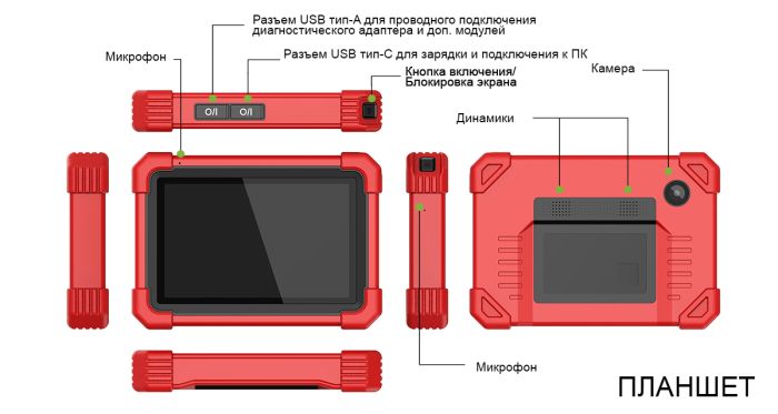 Диагностический автосканер мультимарочный LAUNCH X431 PRO3 V5.0 LINK, для легковых авто