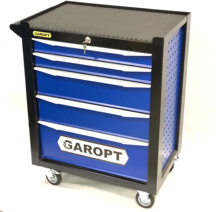 Тележка инструментальная Garopt Premium TBA-221, закрытая, 5 ящиков