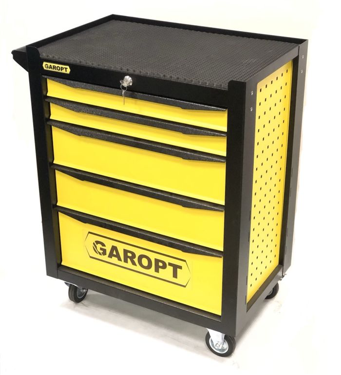 Тележка инструментальная Garopt Premium GT9505.yell, закрытая, 5 ящиков