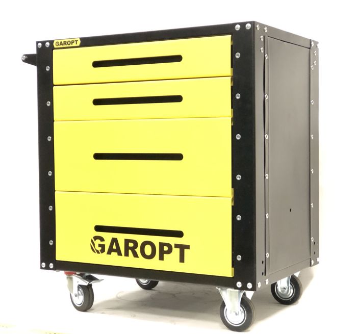 Тележка инструментальная Garopt Low-cost GT4.YELL, закрытая, 4 ящика