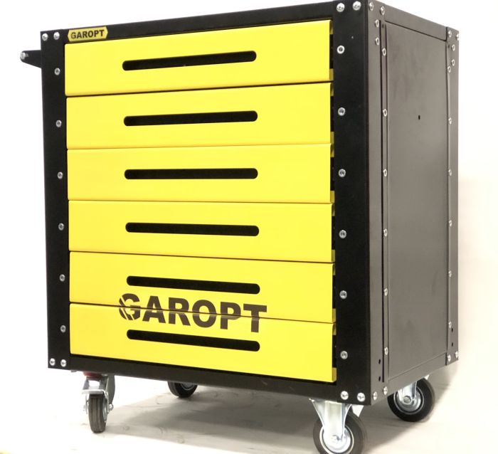 Тележка инструментальная Garopt Low-cost GT6.YELL, закрытая, 6 ящиков
