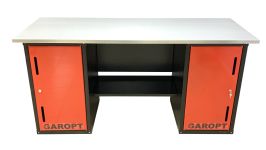 Верстак слесарный Garopt No boxes GT1800DD.red, 2 тумбы, 4 полки Верстак слесарный Garopt No boxes GT1800DD.red, 2 тумбы, 4 полки