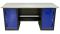 Верстак слесарный Garopt No boxes GT1800DD.blue, 2 тумбы, 4 полки