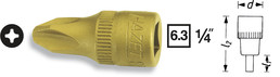 HAZET Головка 1/4" со вставкой PH3  8506-PH3