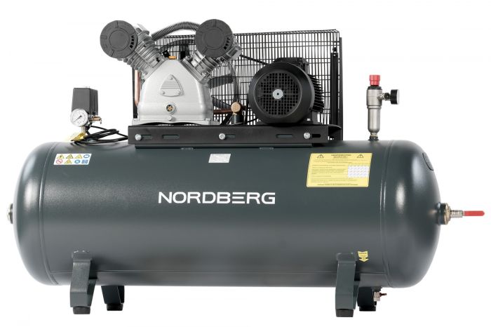 Поршневой компрессор NORDBERG NCP300/880, ременной привод, масляный, 880 л/мин, 380В