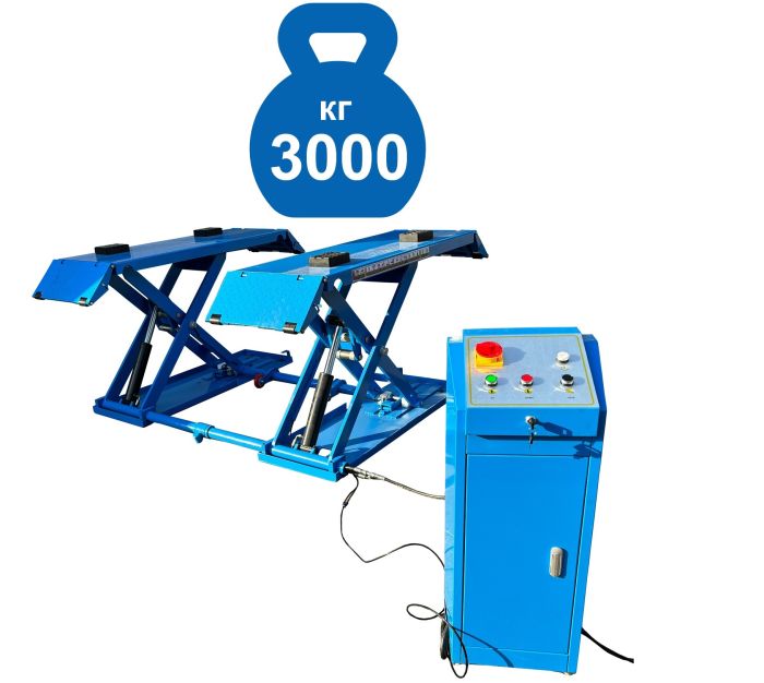 Подъемник автомобильный ножничный 3 тонны Техносоюз TS-1502, электрогидравлический, 220В